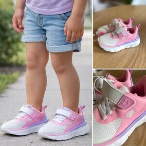 The Children’s Place pink and white Velcro Close Sneakers Toddler 7 NWT